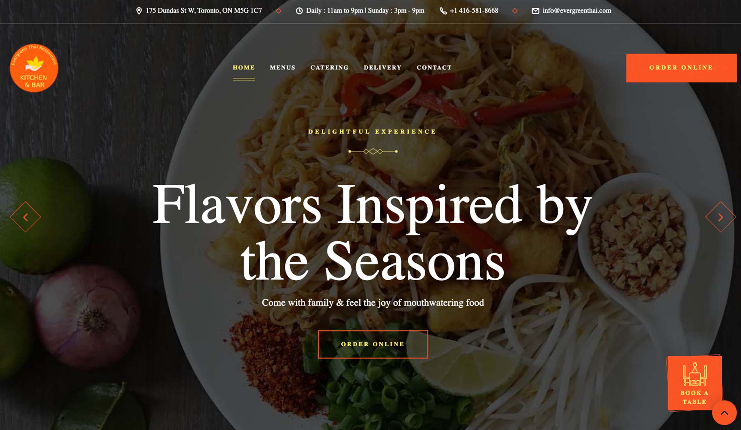 Evergreen Thai Restaurant - Authentic Thai Cuisine in Canada, offering a variety of traditional Thai dishes.