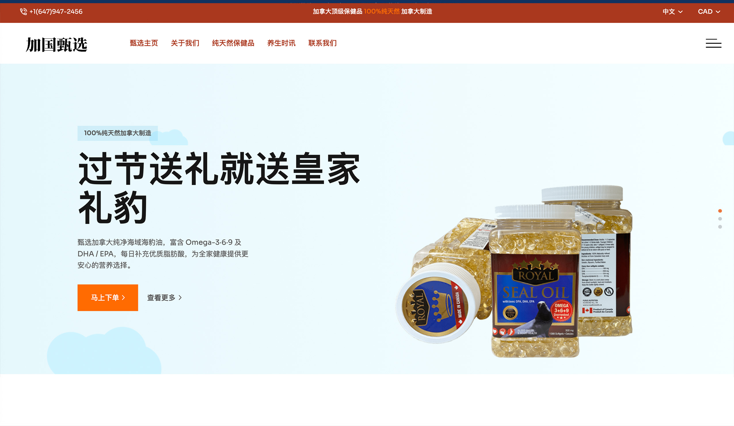 加国甄选 website preview