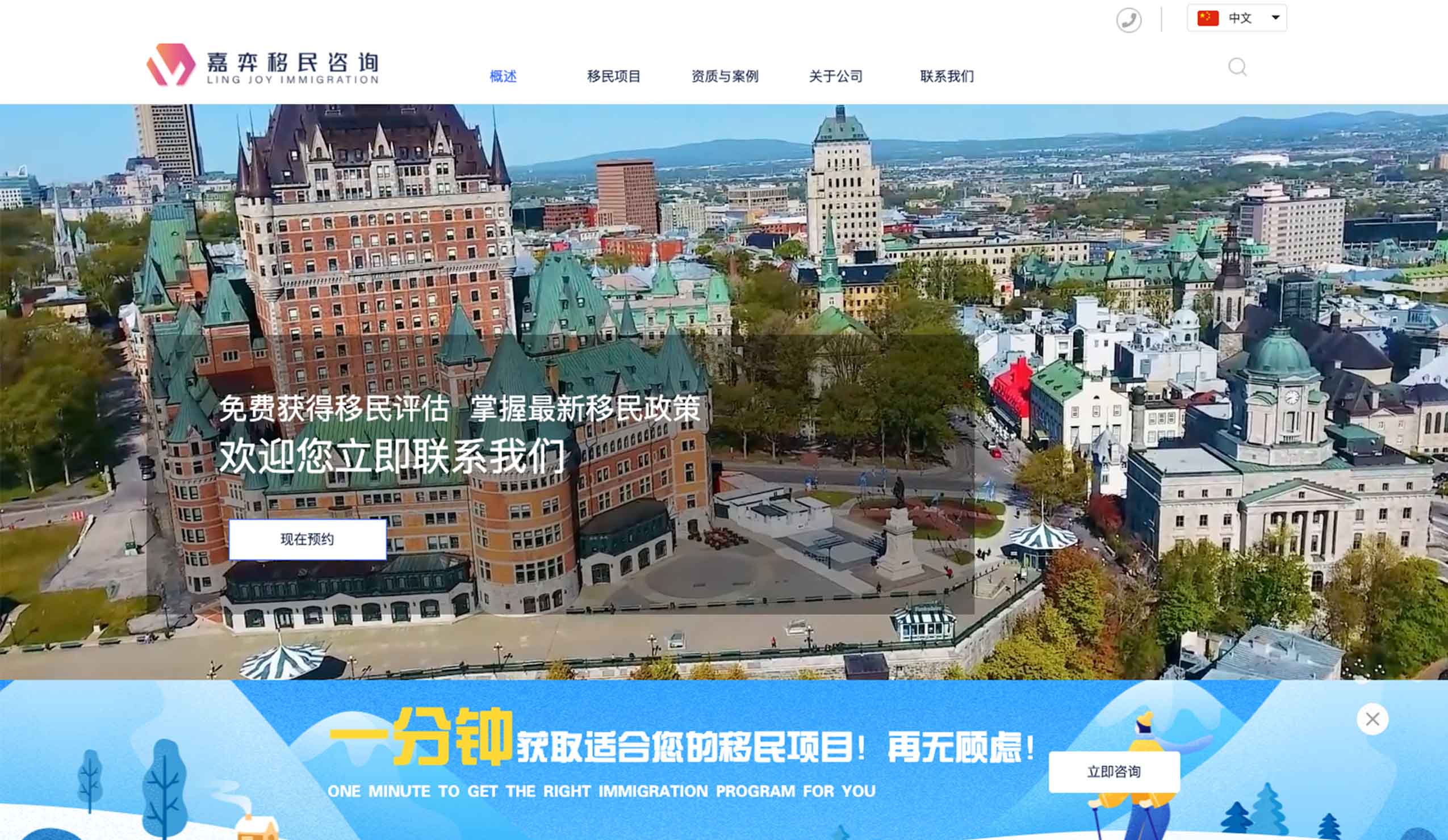 Ling Joy Immigration website preview