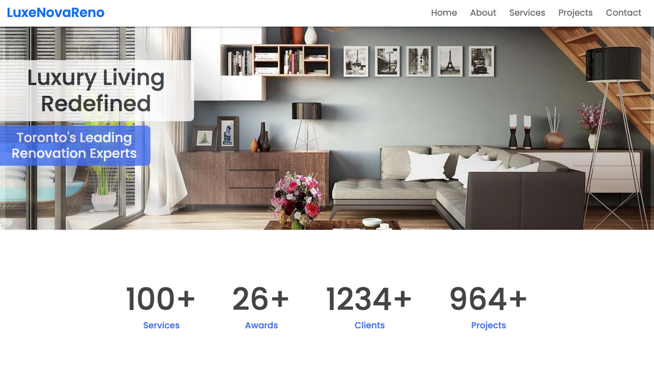 Luxe Nova Reno website preview